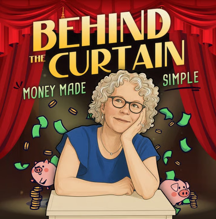 Behind the curtain podcast cover art