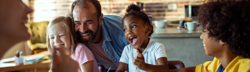 banner image showing blended family