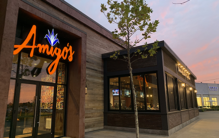 Amigos Mexican kitchen storefront.