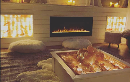 A cozy ambience inside Face Body Studio.