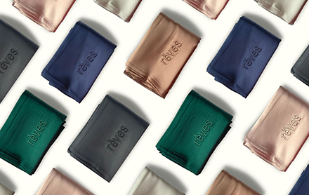 100% mulberry silk pillowcases available in different colors and sold by Reves Silk Company. 